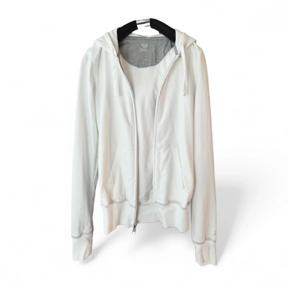 💕NIKE The Athletic Dept. 100% Cotton Long Sleeve Hoodie • White • Size XS - Picture 2 of 8